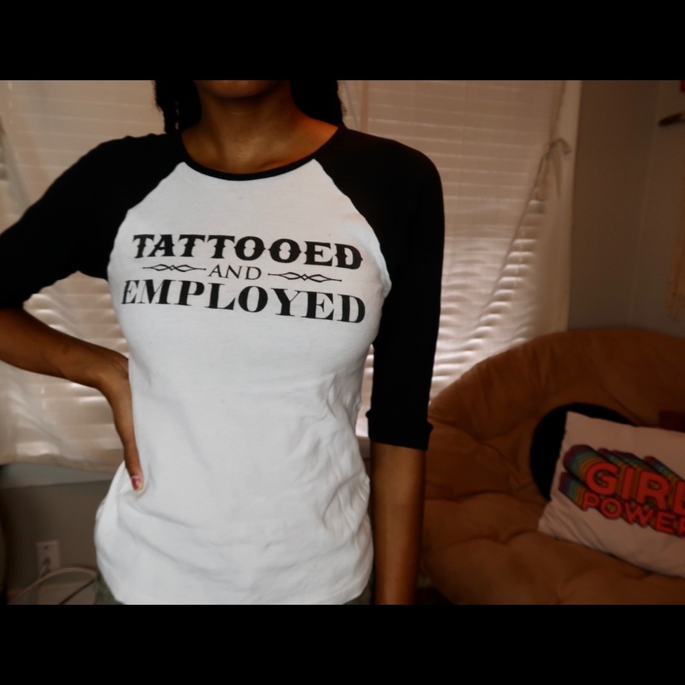 Bella tattoo & employed shirt S